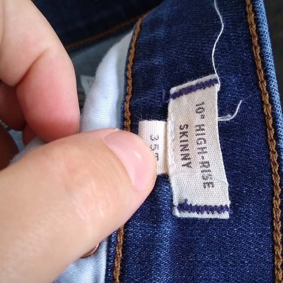 MADEWELL 10" High Rise Skinny Dark Wash Jeans Size 35 T - Picture 4 of 7